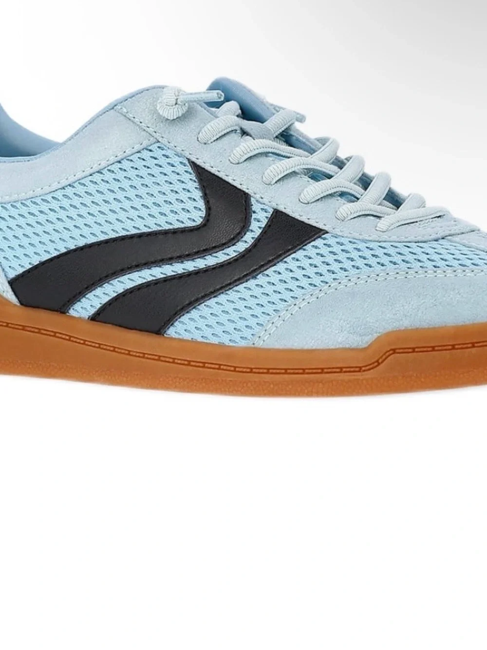 Madden NYC W MNYC Low Sneaker Women's Low Top Lace Up Colorblock Mesh Blue Sz 8